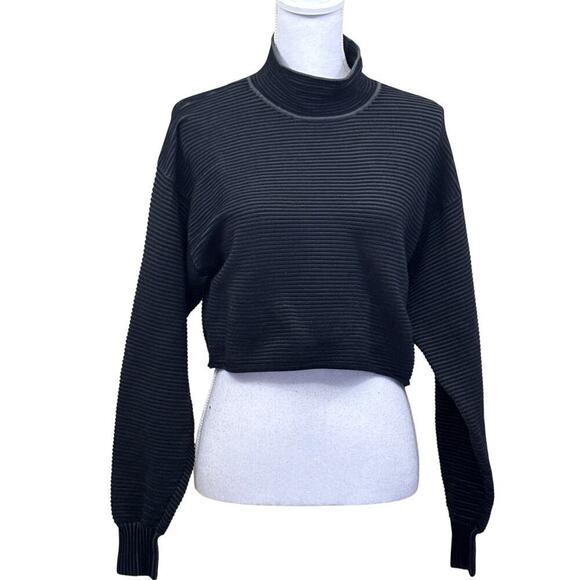 Good American Heavy Rib Crop top, black, 1/small, minimalist, effortless, simple - Picture 1 of 6